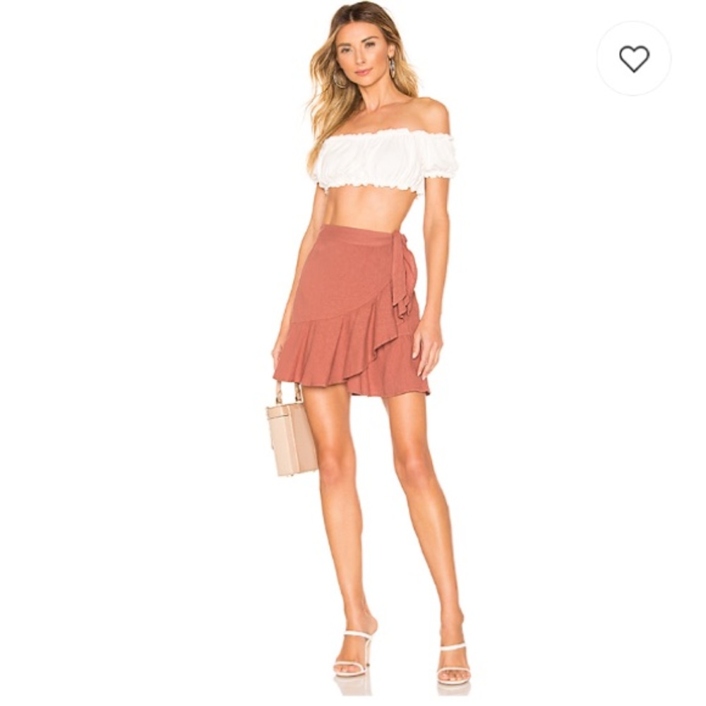 Free People Wrap Tie Ruffle Skirt - Picture 1 of 5